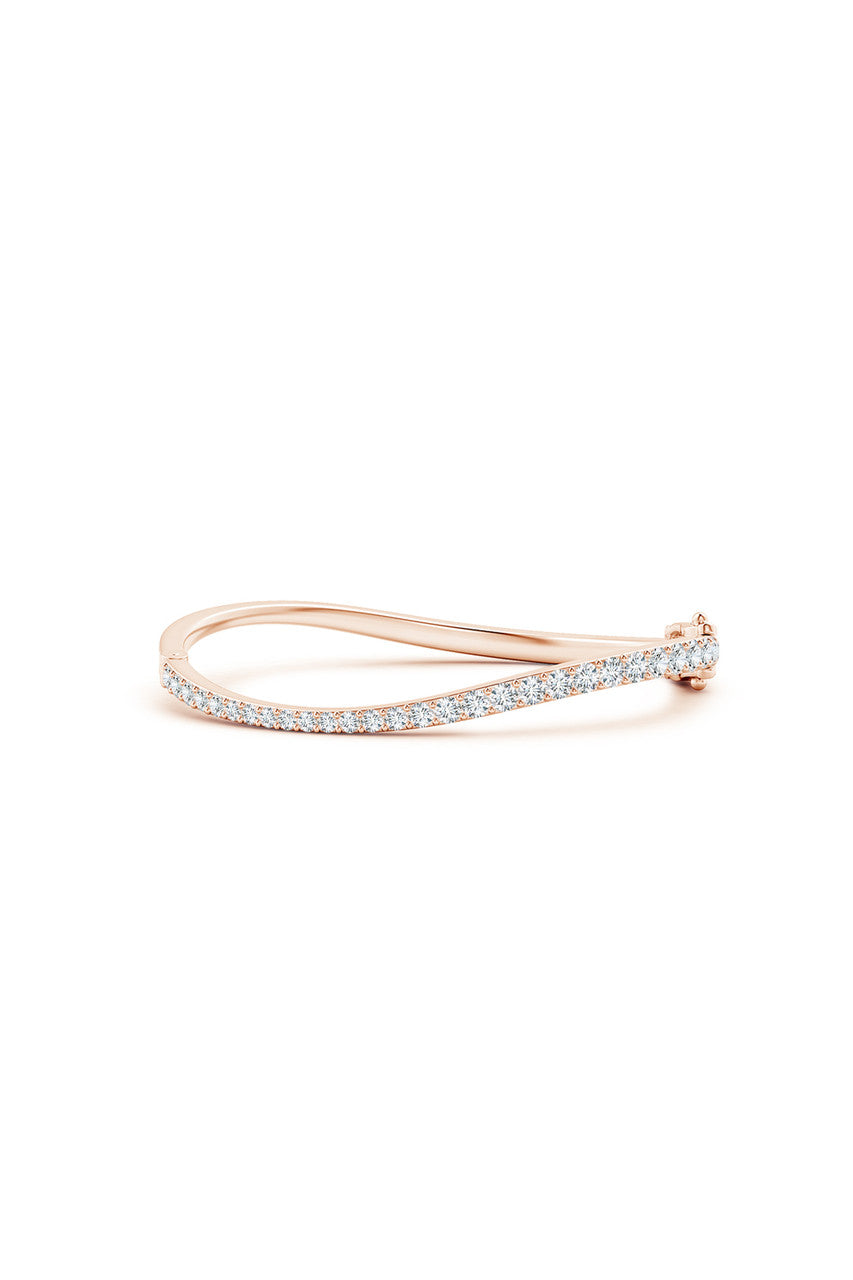 Natori Buy Shangri-La Brushstroke 14K Gold and Diamond Full Bracelet in 14K Rose Gold Online