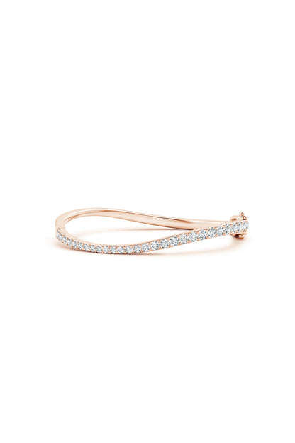 Natori Buy Shangri-La Brushstroke 14K Gold and Diamond Full Bracelet in 14K Rose Gold Online