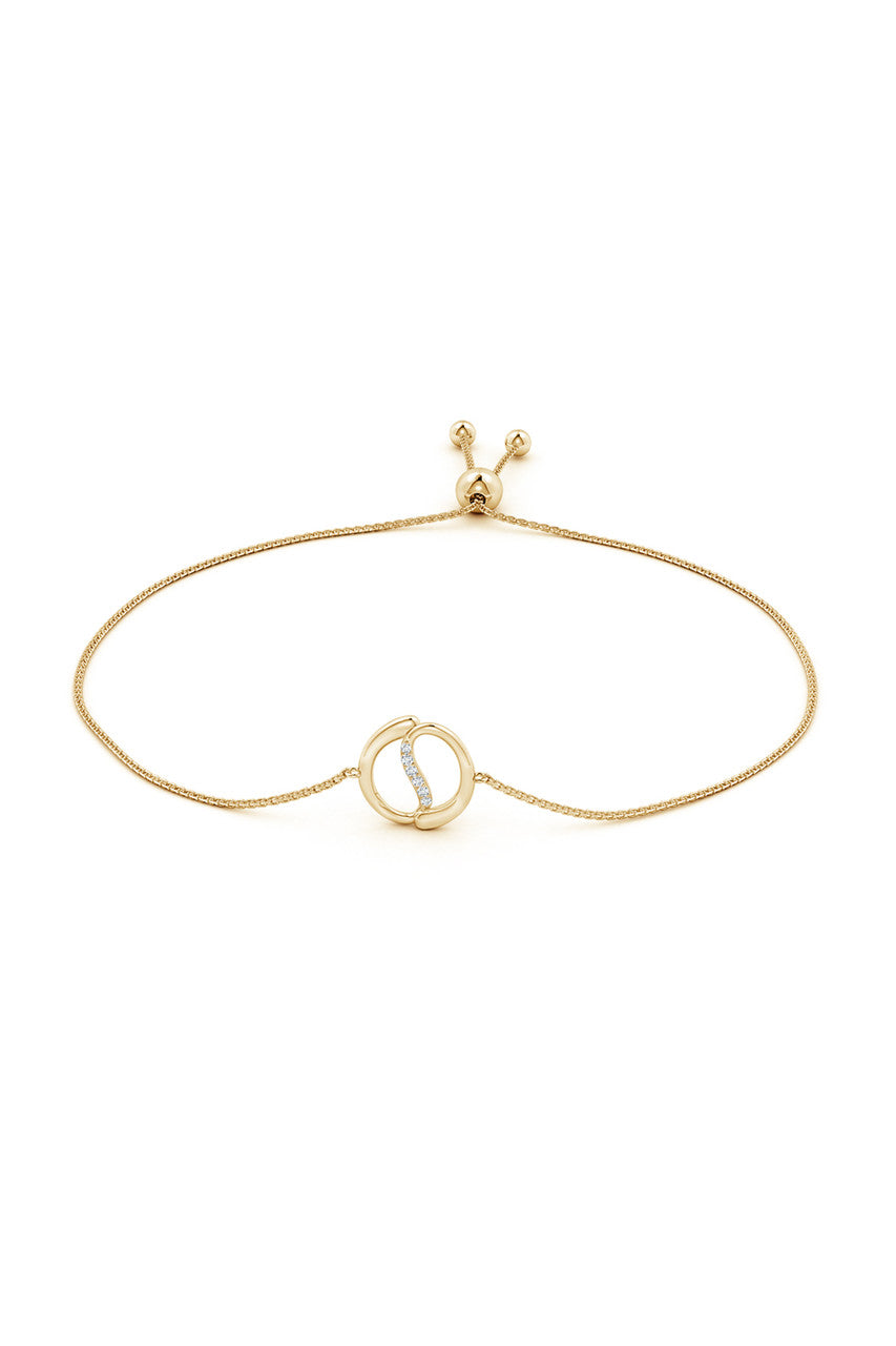 Natori Buy Shangri-La Yin-Yang 14K Gold and Diamond Bolo Bracelet in 14K Yellow Gold Online