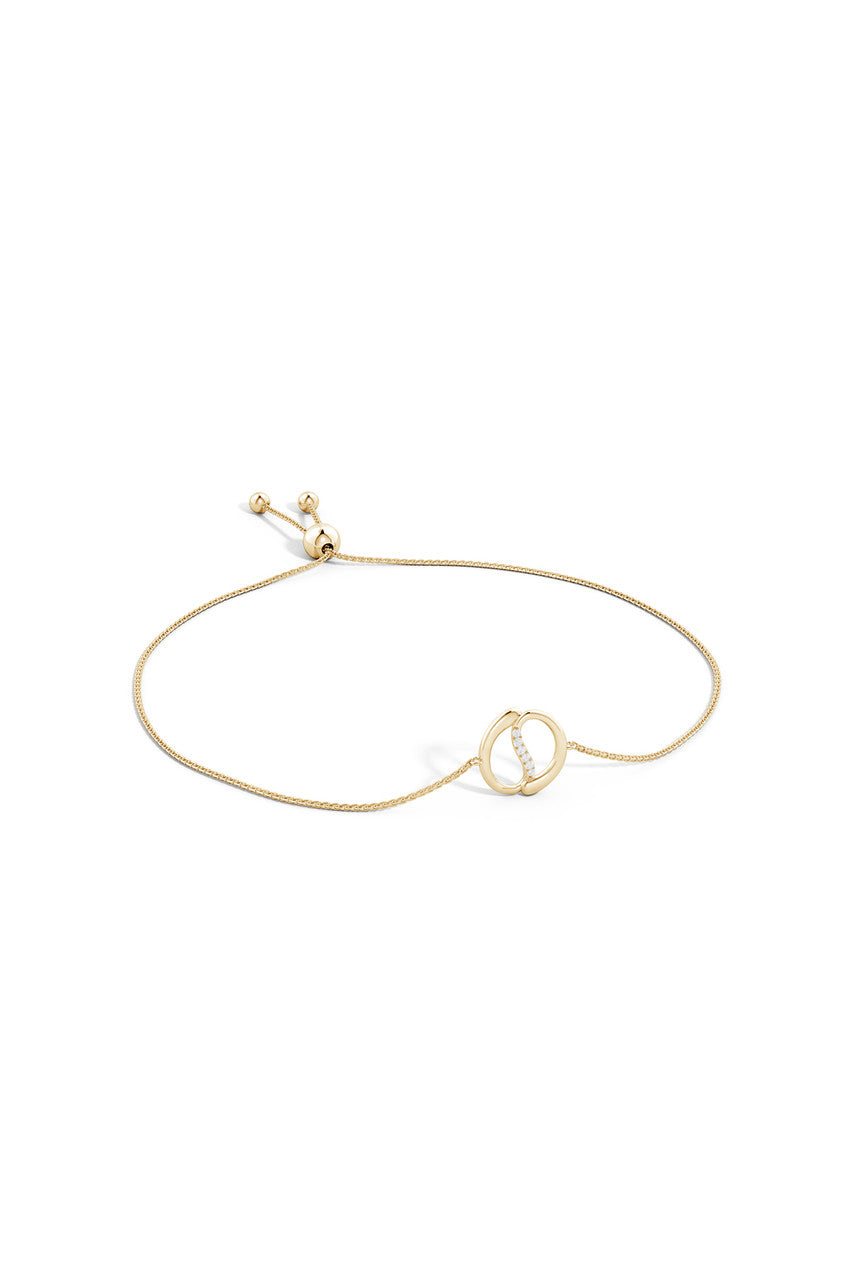 Natori Buy Shangri-La Yin-Yang 14K Gold and Diamond Bolo Bracelet in 14K Yellow Gold Online