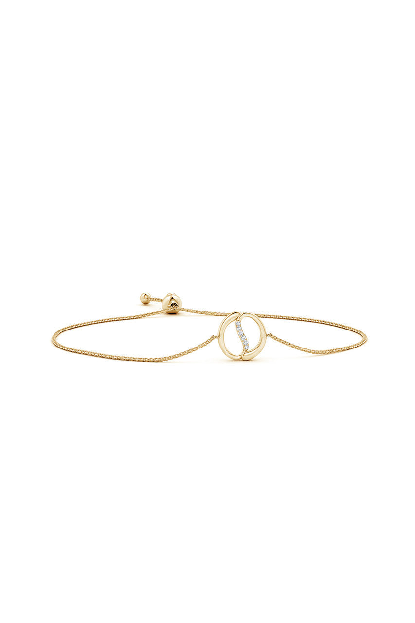 Natori Buy Shangri-La Yin-Yang 14K Gold and Diamond Bolo Bracelet in 14K Yellow Gold Online