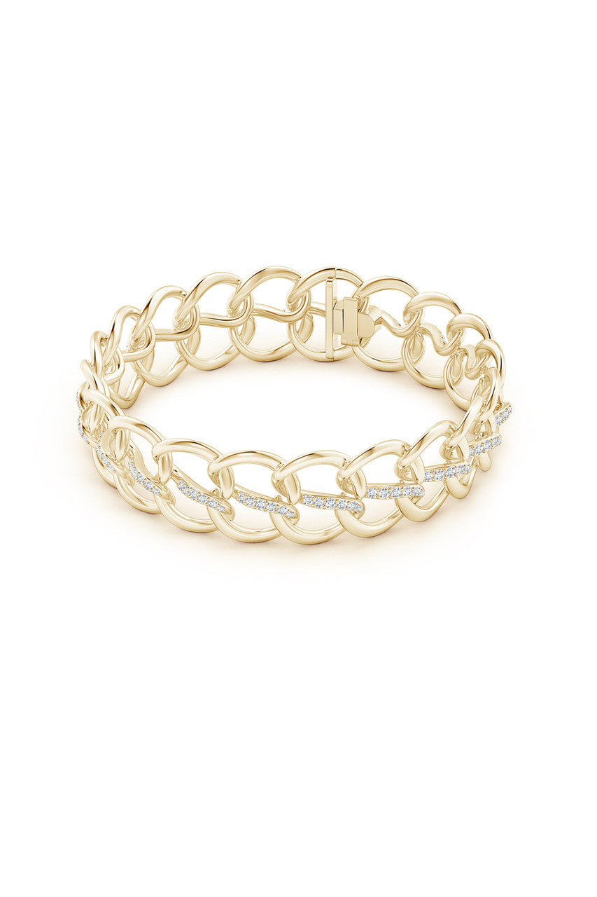 Natori Buy Shangri-La Yin-Yang 14K Gold and Diamond Link Bracelet in 14K Yellow Gold Online