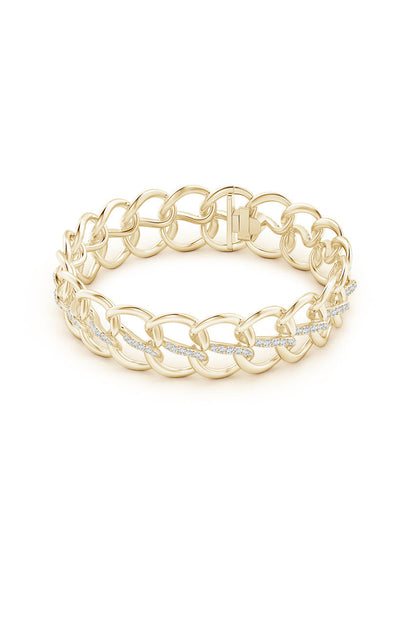 Natori Buy Shangri-La Yin-Yang 14K Gold and Diamond Link Bracelet in 14K Yellow Gold Online
