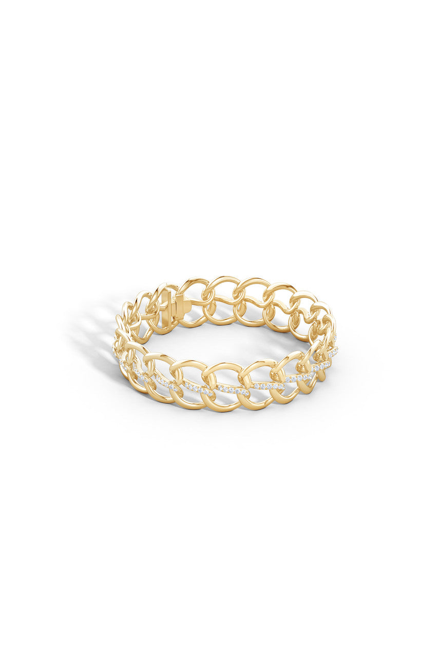 Natori Buy Shangri-La Yin-Yang 14K Gold and Diamond Link Bracelet in 14K Yellow Gold Online