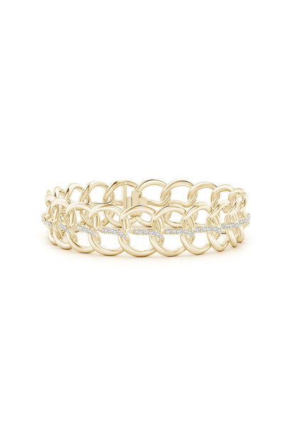 Natori Buy Shangri-La Yin-Yang 14K Gold and Diamond Link Bracelet in 14K Yellow Gold Online