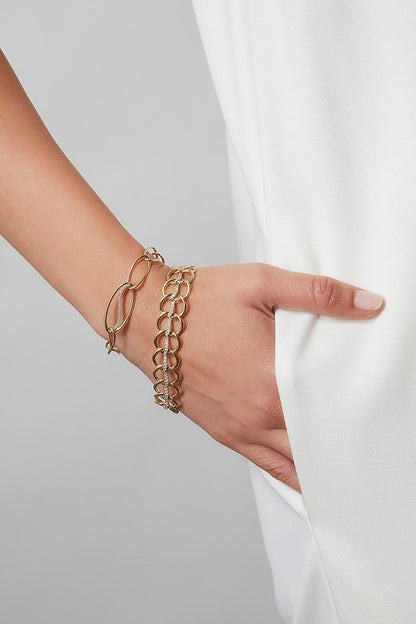Natori Buy Shangri-La Yin-Yang 14K Gold and Diamond Link Bracelet in 14K Yellow Gold Online