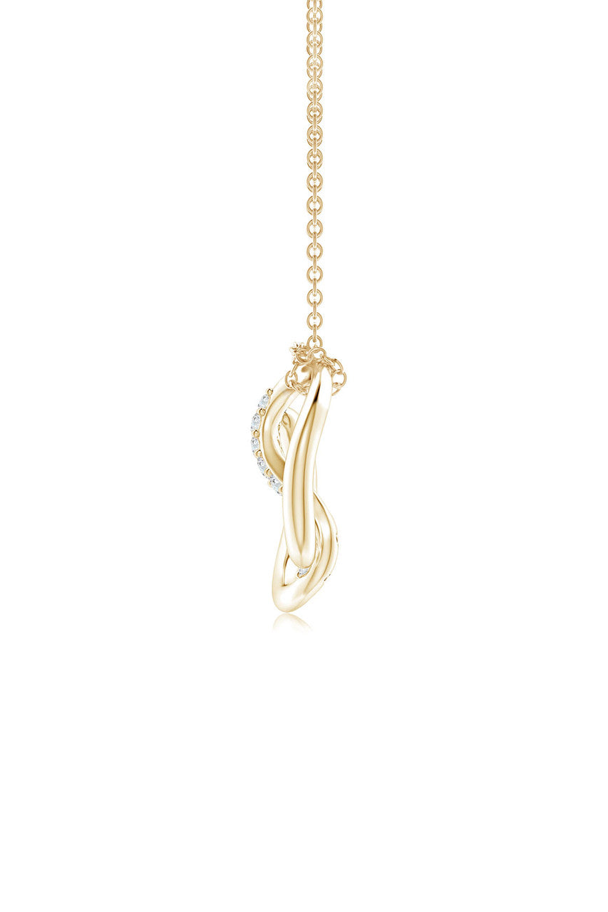 Natori Buy Shangri-La Yin-Yang 14K Gold and Diamond Knot Chain Pendant Necklace in 14K Yellow Gold Online