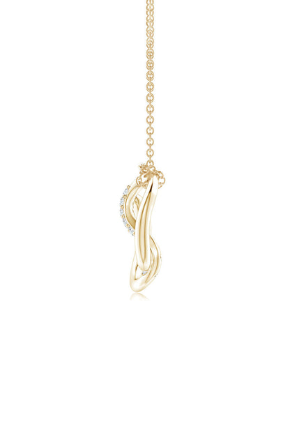 Natori Buy Shangri-La Yin-Yang 14K Gold and Diamond Knot Chain Pendant Necklace in 14K Yellow Gold Online