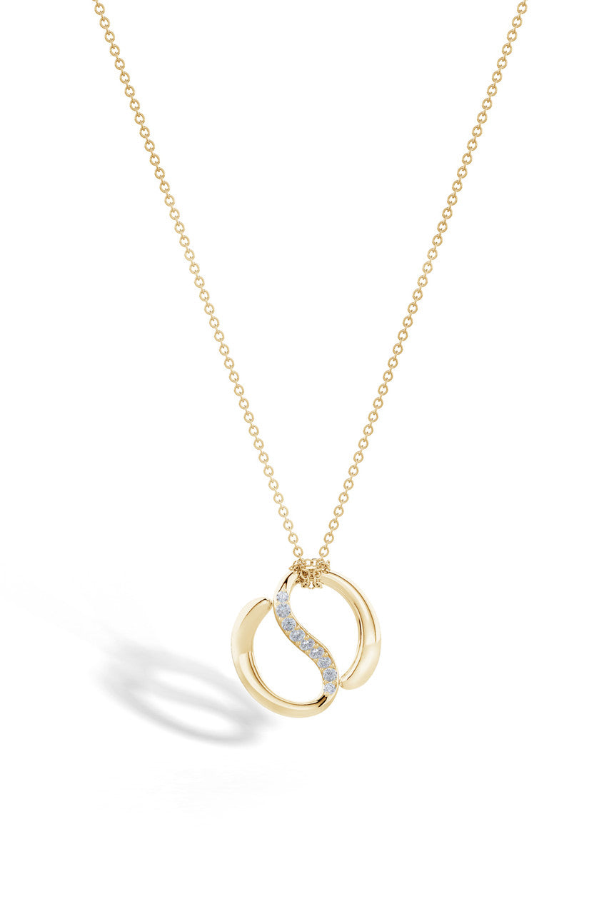 Natori Buy Shangri-La Yin-Yang 14K Gold and Diamond Knot Chain Pendant Necklace in 14K Yellow Gold Online