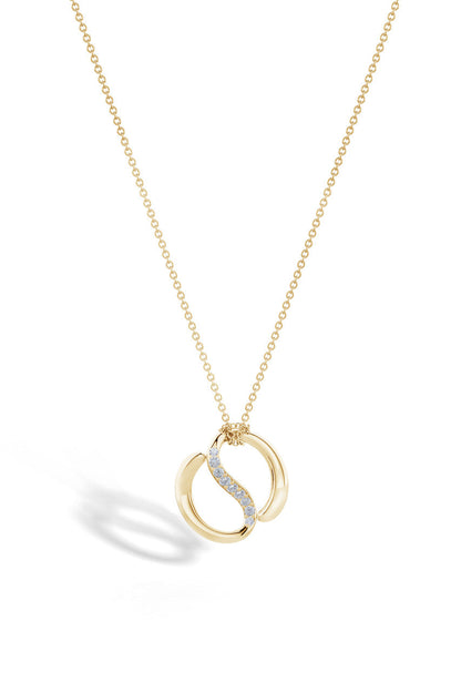 Natori Buy Shangri-La Yin-Yang 14K Gold and Diamond Knot Chain Pendant Necklace in 14K Yellow Gold Online