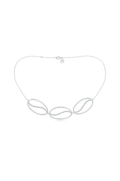 Natori Buy Shangri-La Elliptical Yin-Yang 14K Gold and Diamond Trio Necklace in 14K White Gold Online