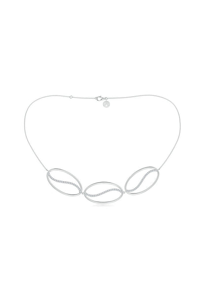 Natori Buy Shangri-La Elliptical Yin-Yang 14K Gold and Diamond Trio Necklace in 14K White Gold Online