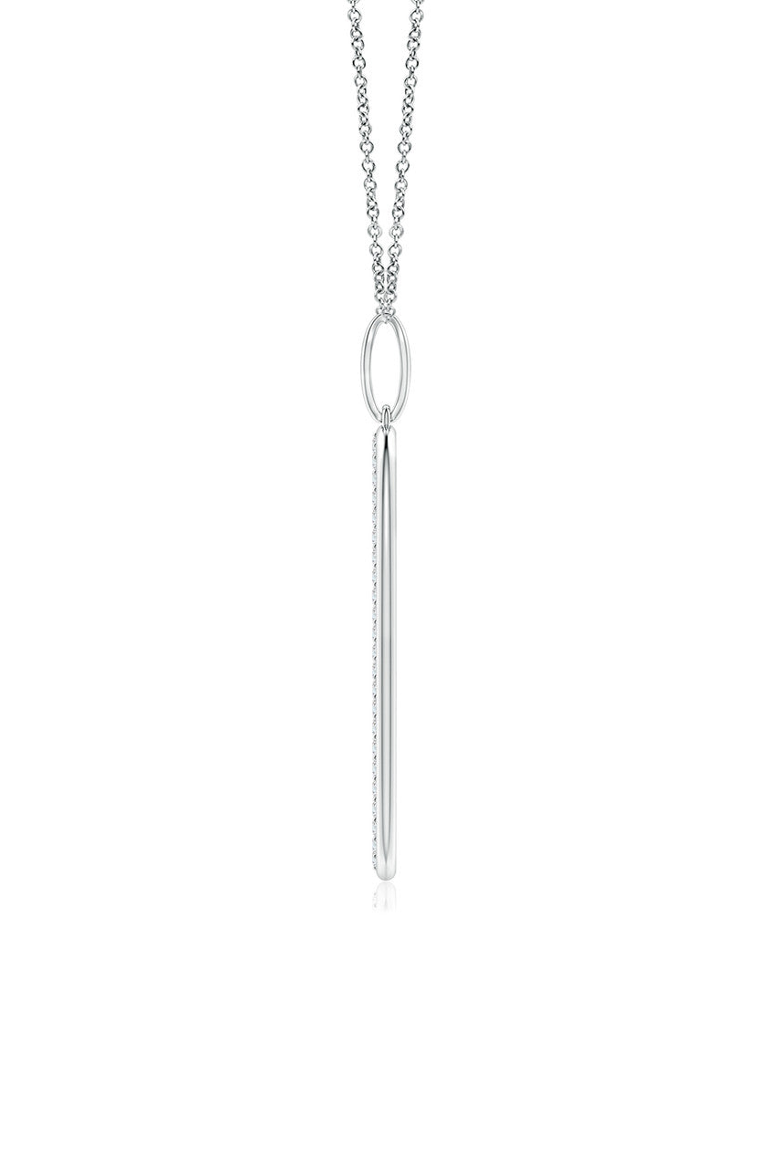 Natori Buy Shangri-La Elliptical Yin-Yang 14K Gold and Diamond Pendant Necklace in 14K White Gold Online