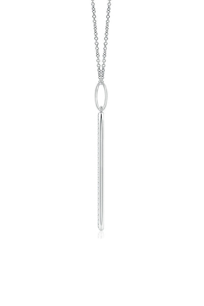 Natori Buy Shangri-La Elliptical Yin-Yang 14K Gold and Diamond Pendant Necklace in 14K White Gold Online