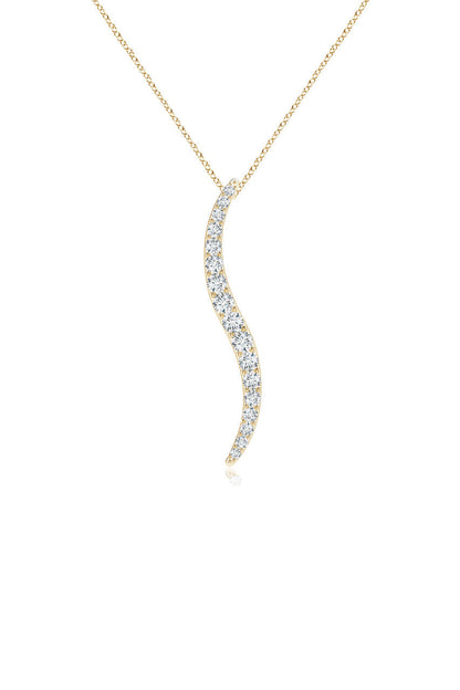Natori Buy Shangri-La Brushstroke 14k Gold and Diamond Large Pendant Necklace in 14K Yellow Gold Online