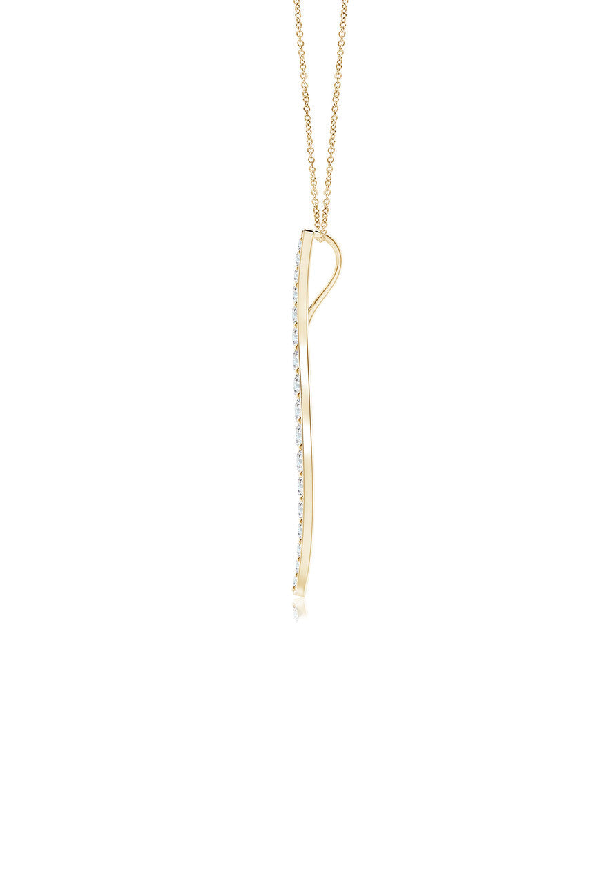 Natori Buy Shangri-La Brushstroke 14k Gold and Diamond Large Pendant Necklace in 14K Yellow Gold Online