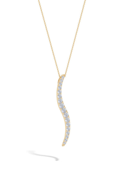 Natori Buy Shangri-La Brushstroke 14k Gold and Diamond Large Pendant Necklace in 14K Yellow Gold Online