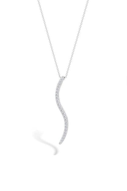 Natori Buy Shangri-La Brushstroke 14k Gold and Diamond Medium Pendant Necklace in 14K White Gold Online