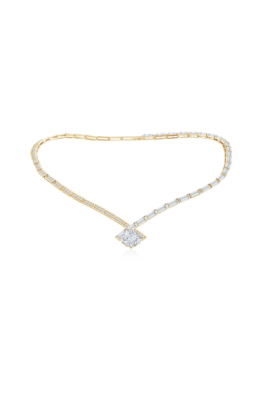 Natori Buy Orient Express Lab-Grown 14K Gold & Cushion Diamond Statement Necklace in 14K Yellow Gold Online