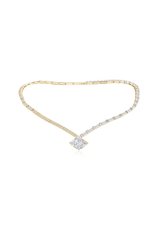 Natori Buy Orient Express Lab-Grown 14K Gold & Cushion Diamond Statement Necklace in 14K Yellow Gold Online