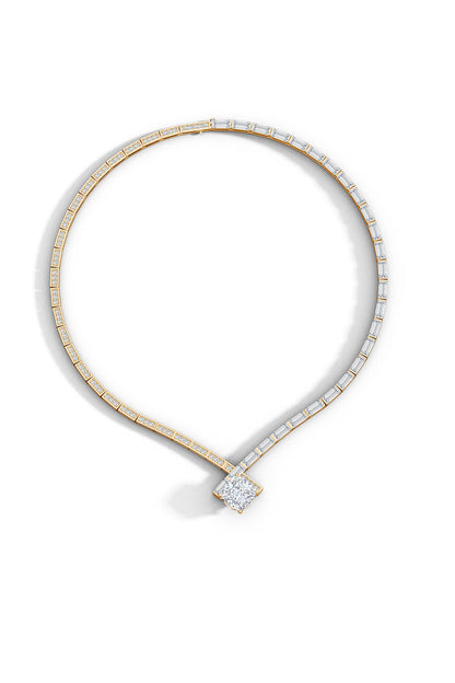 Natori Buy Orient Express Lab-Grown 14K Gold & Cushion Diamond Statement Necklace in 14K Yellow Gold Online