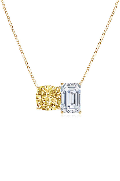 Natori Buy Orient Express Lab-Grown 14K Gold with Yellow & White Diamond Two Stone Pendant Necklace in 14K Yellow Gold Online