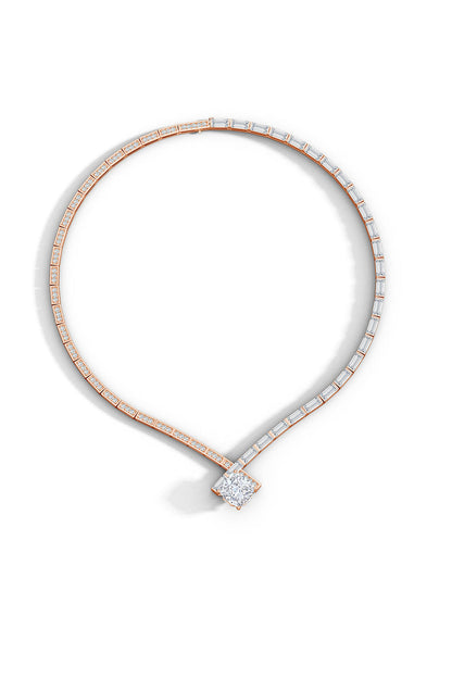 Natori Buy Orient Express Lab-Grown 14K Gold & Cushion Diamond Statement Necklace in 14K Rose Gold Online