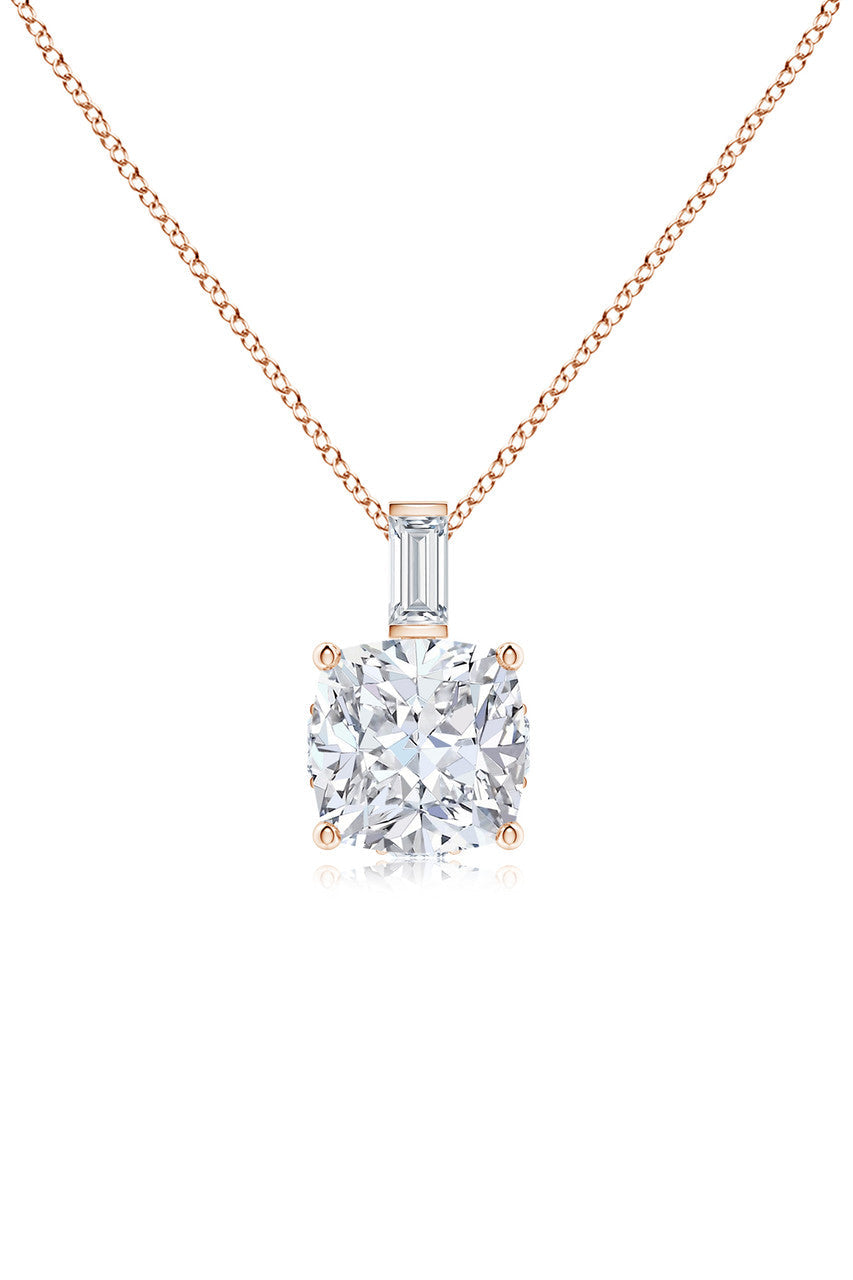 Natori Buy Orient Express Lab-Grown 14K Gold & Cushion Diamond Pendant Necklace in 14K Rose Gold Online