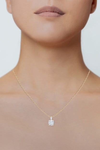 Natori Buy Orient Express Lab-Grown 14K Gold & Cushion Diamond Pendant Necklace in 14K Yellow Gold Online