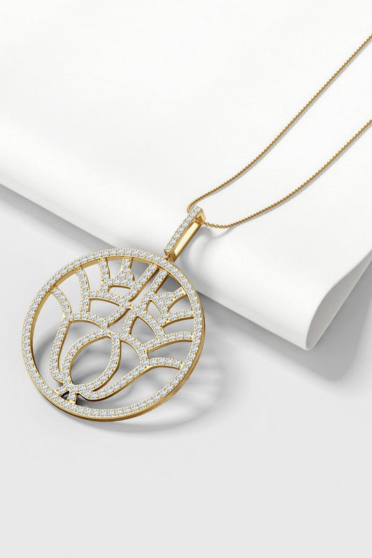 Natori Buy Kamon 14k Open Diamond Pendant Necklace in 14K Yellow Gold Online