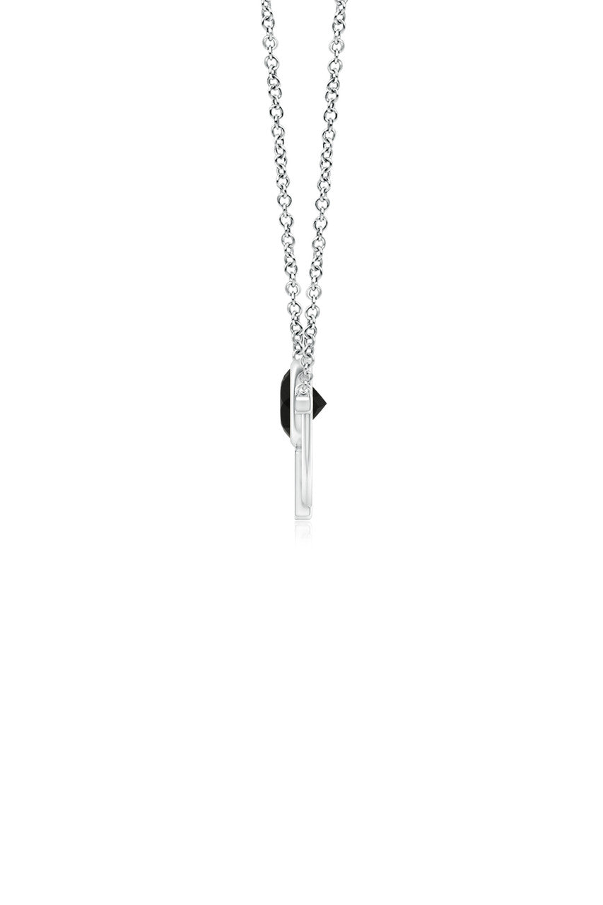 Natori Buy Infinity Half Concentric Circle 14K Gold and Black Onyx Pendant Necklace in 14K White Gold Online