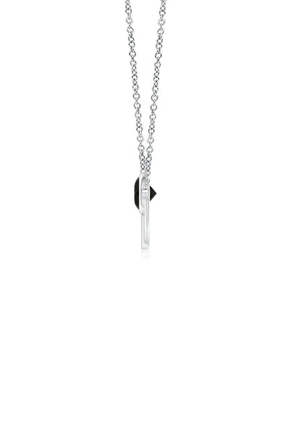 Natori Buy Infinity Half Concentric Circle 14K Gold and Black Onyx Pendant Necklace in 14K White Gold Online