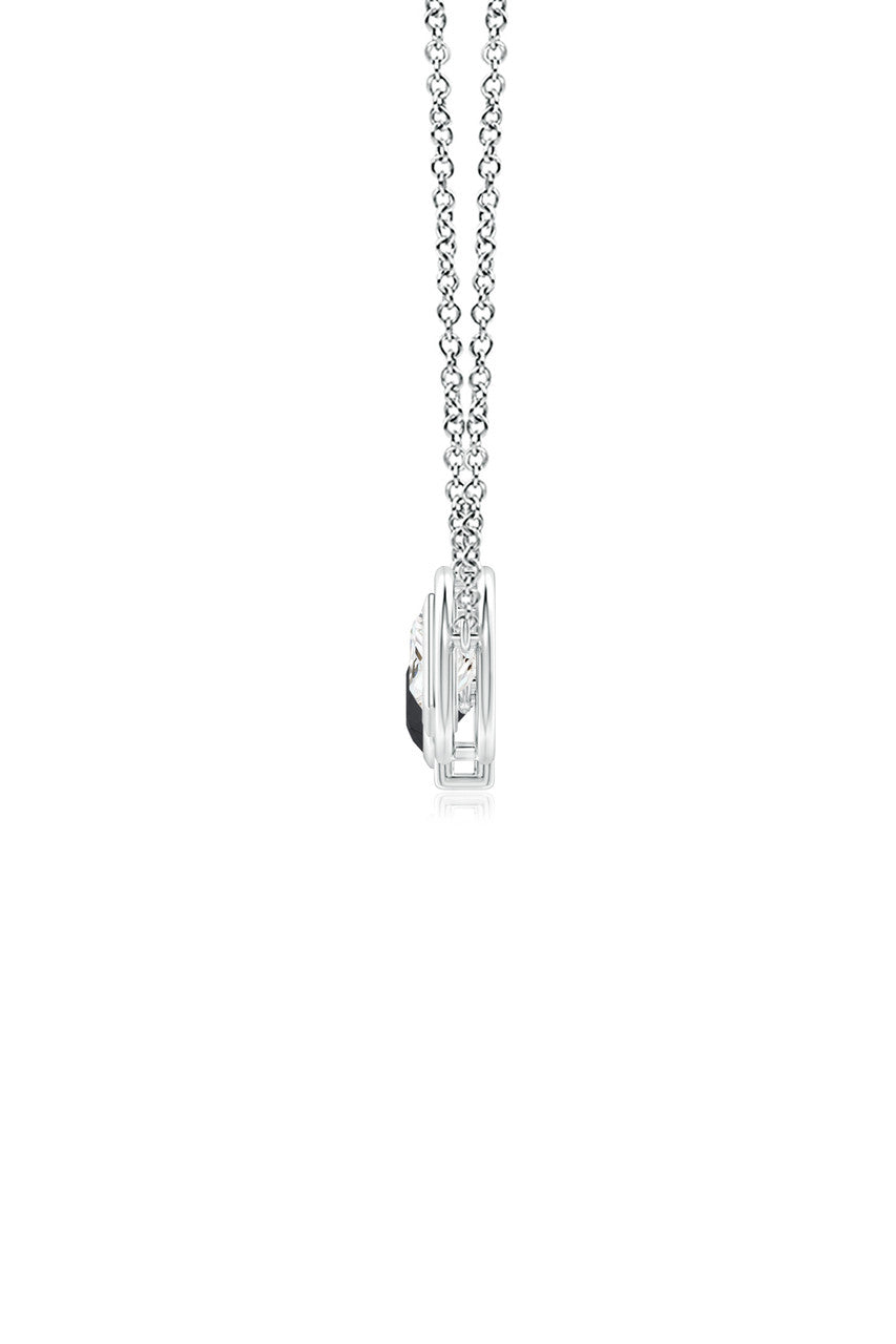 Natori Buy Infinity 14K Gold with Black & White Diamond Three Stone Necklace in 14K White Gold Online