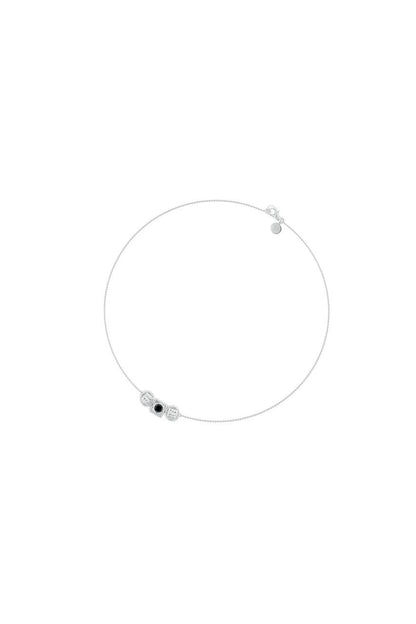 Natori Buy Infinity 14K Gold with Black & White Diamond Three Stone Necklace in 14K White Gold Online