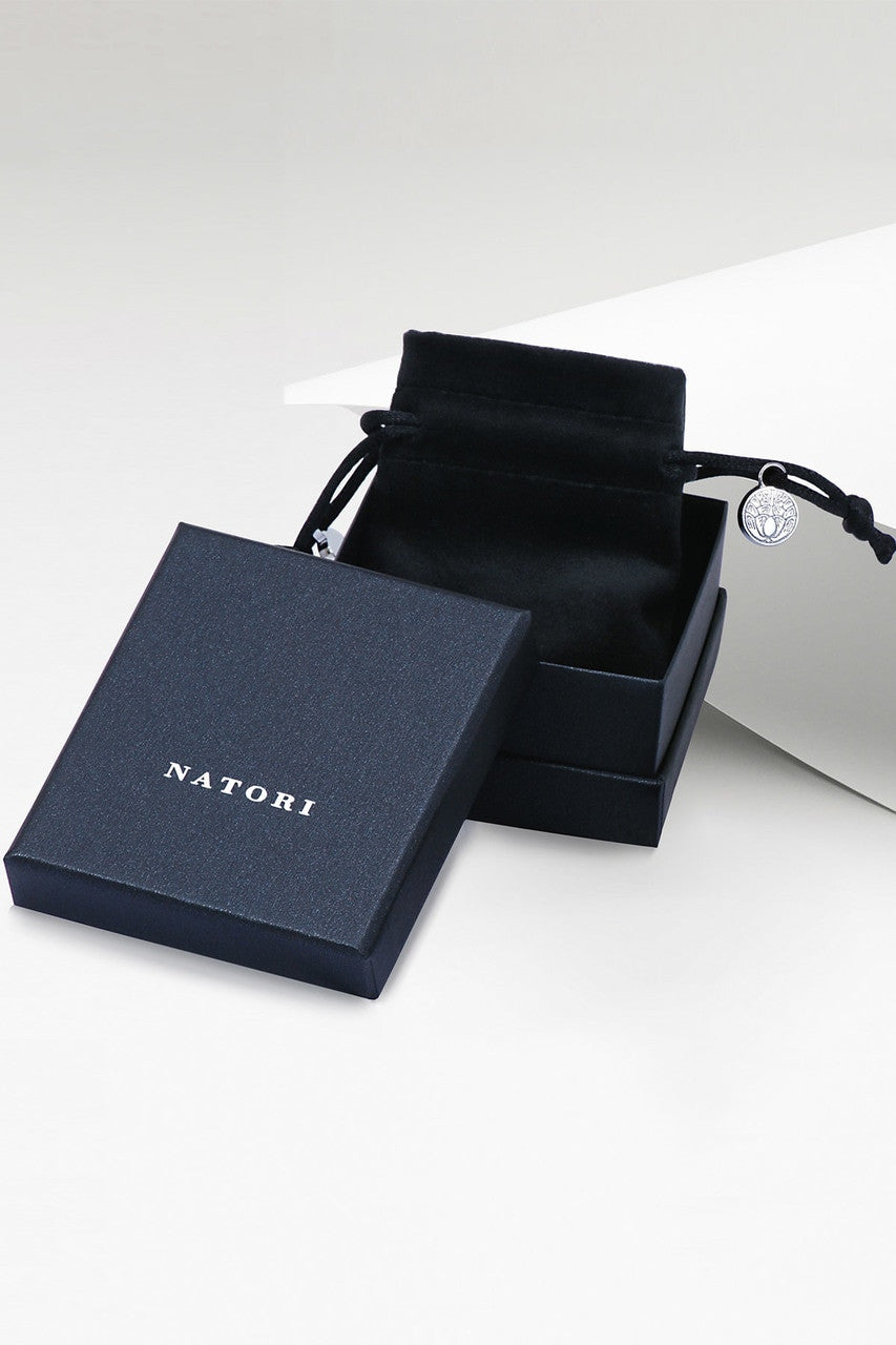 Natori Buy Dragon Midnight Silver & White Topaz Slider Pendant Necklace in Midnight Silver Online