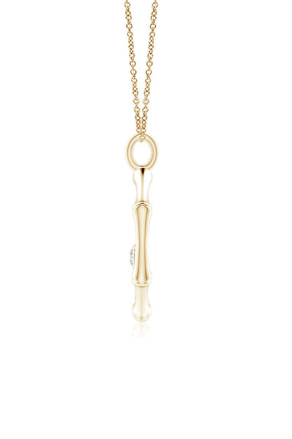 Natori Buy Indochine Spirit 14k Bamboo Frame Hamsa Diamond Pendant Necklace in 14K Yellow Gold Online