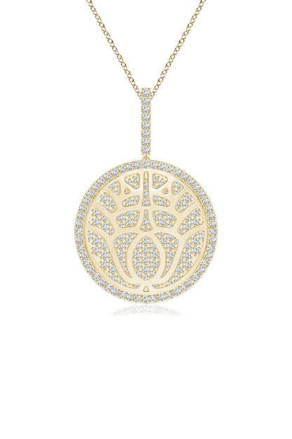 Natori Buy Kamon 14k Overlapping Diamond Pendant Necklace in 14K Yellow Gold Online