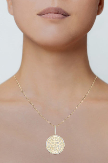 Natori Buy Kamon 14k Overlapping Diamond Pendant Necklace in 14K Yellow Gold Online