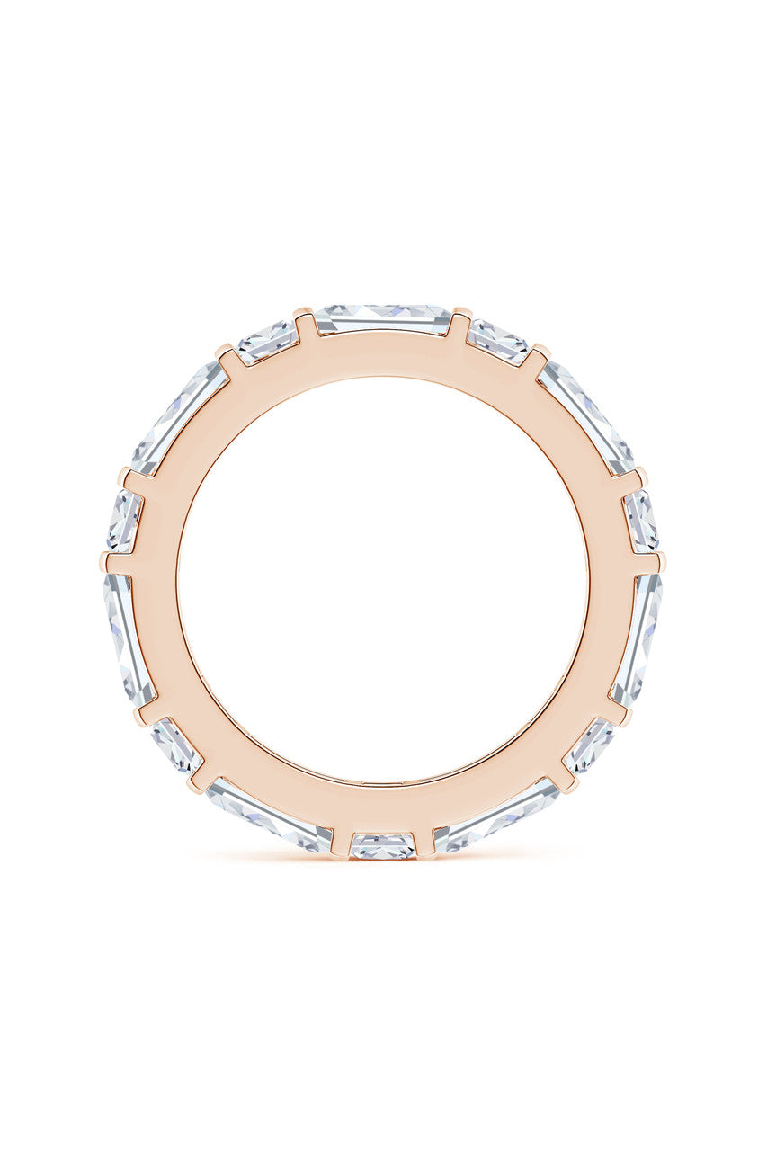 Natori Buy Orient Express Lab-Grown 14K Gold Baguette & Cushion Diamond Eternity Band in 14K Rose Gold Online
