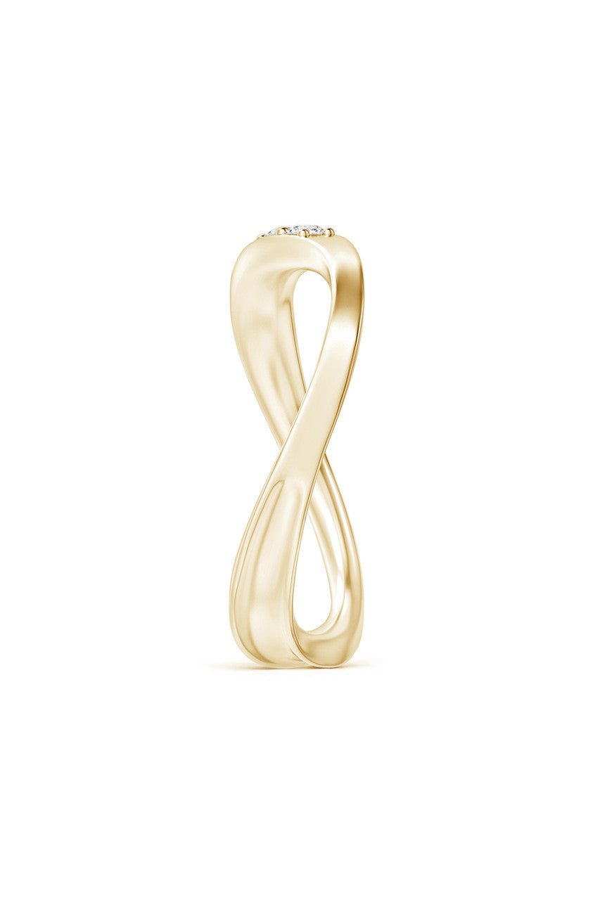 Natori Buy Shangri-La Brushstroke 14K Gold and Diamond Half Eternity Stacking Ring in 14K Yellow Gold Online