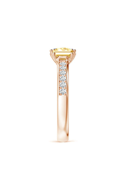 Natori Buy Orient Express Lab-Grown 14K Gold with White & Yellow Diamond Two Stone Ring in 14K Rose Gold Online