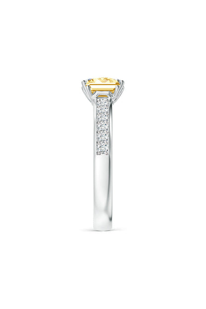 Natori Buy Orient Express Lab-Grown 14K Gold with White & Yellow Diamond Two Stone Ring in 14K White Gold Online