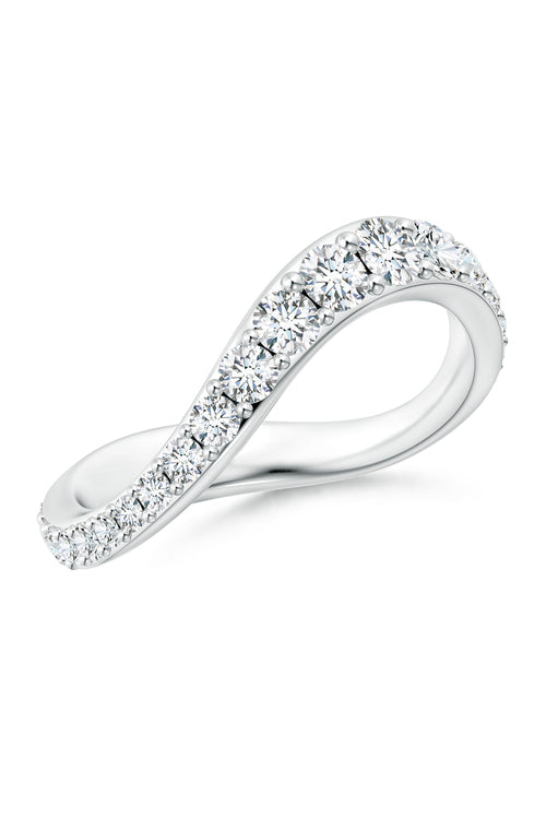 Natori Buy Shangri-La Brushstroke 14K Gold and Diamond Full Eternity Stacking Ring in 14K White Gold Online