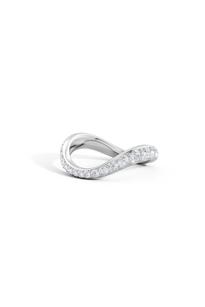 Natori Buy Shangri-La Brushstroke 14K Gold and Diamond Full Eternity Stacking Ring in 14K White Gold Online