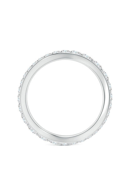 Natori Buy Shangri-La Brushstroke 14K Gold and Diamond Full Eternity Stacking Ring in 14K White Gold Online