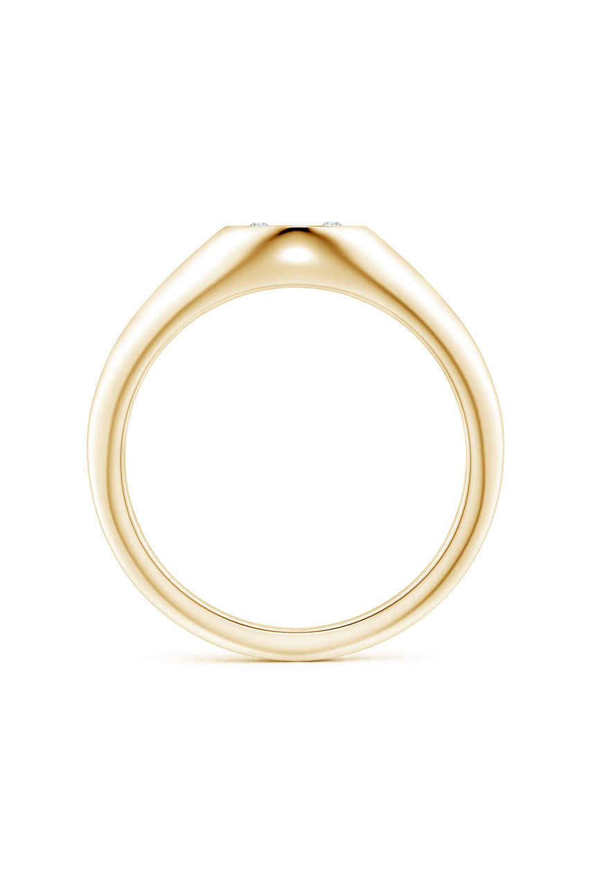 Natori Buy Shangri-La Yin-Yang 14K Gold and Diamond Signet Ring in 14K Yellow Gold Online