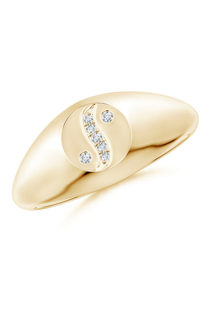 Natori Buy Shangri-La Yin-Yang 14K Gold and Diamond Signet Ring in 14K Yellow Gold Online