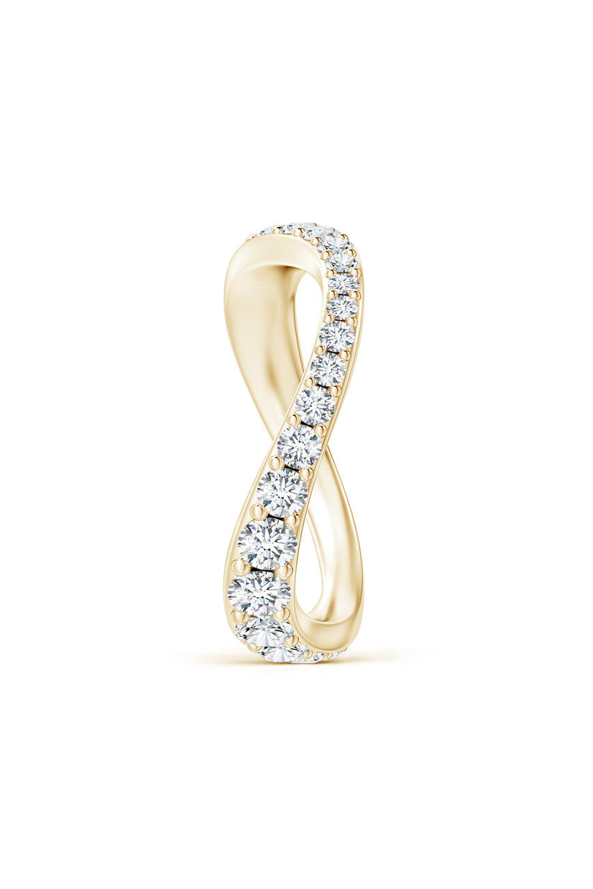 Natori Buy Shangri-La Brushstroke 14K Gold and Diamond Full Eternity Stacking Ring in 14K Yellow Gold Online