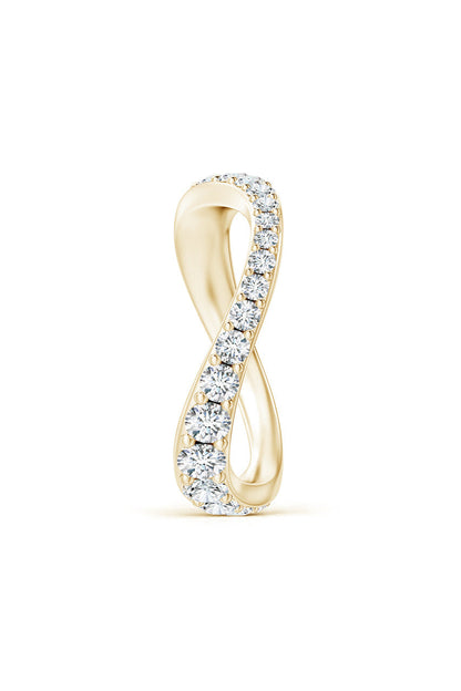 Natori Buy Shangri-La Brushstroke 14K Gold and Diamond Full Eternity Stacking Ring in 14K Yellow Gold Online