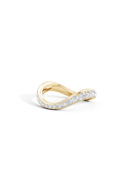 Natori Buy Shangri-La Brushstroke 14K Gold and Diamond Full Eternity Stacking Ring in 14K Yellow Gold Online